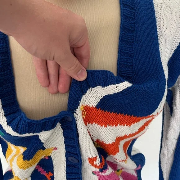 Colorful Umbrella Patterned Cardigan - Picture 7 of 7